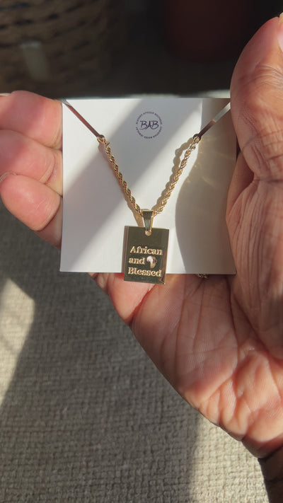 SS "African & Blessed" Necklace (sample sale)