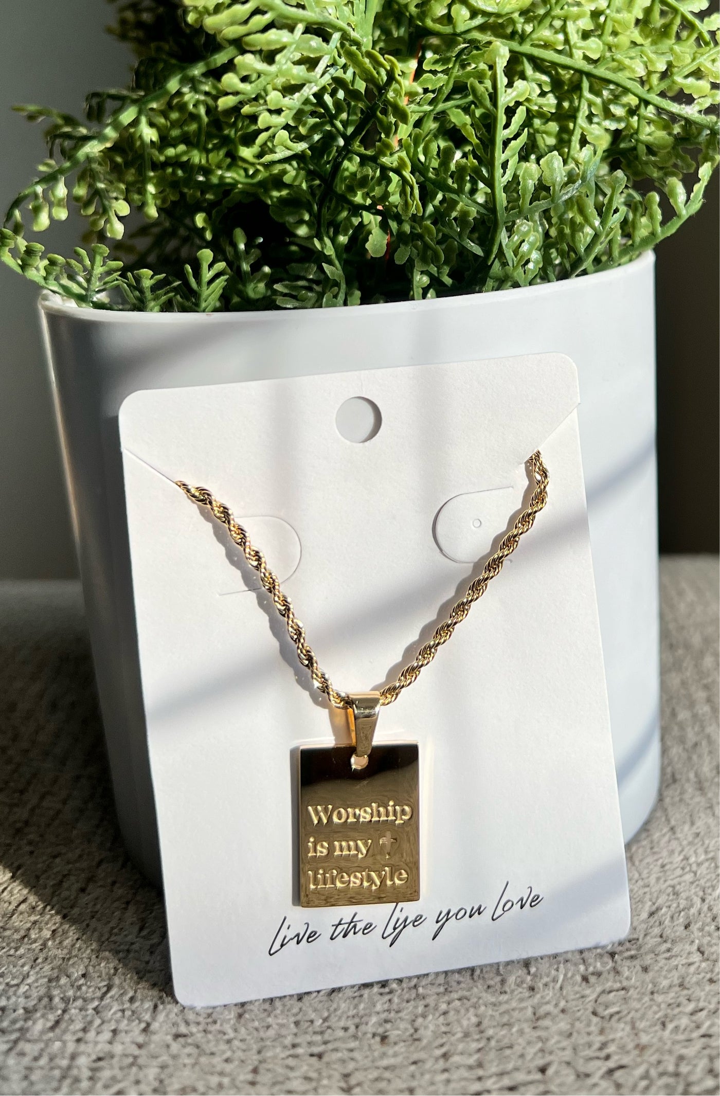 "Worship is my lifestyle" Necklace